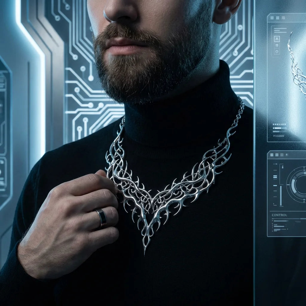 3D Sculpted Pet Portrait Necklace Lifestyle